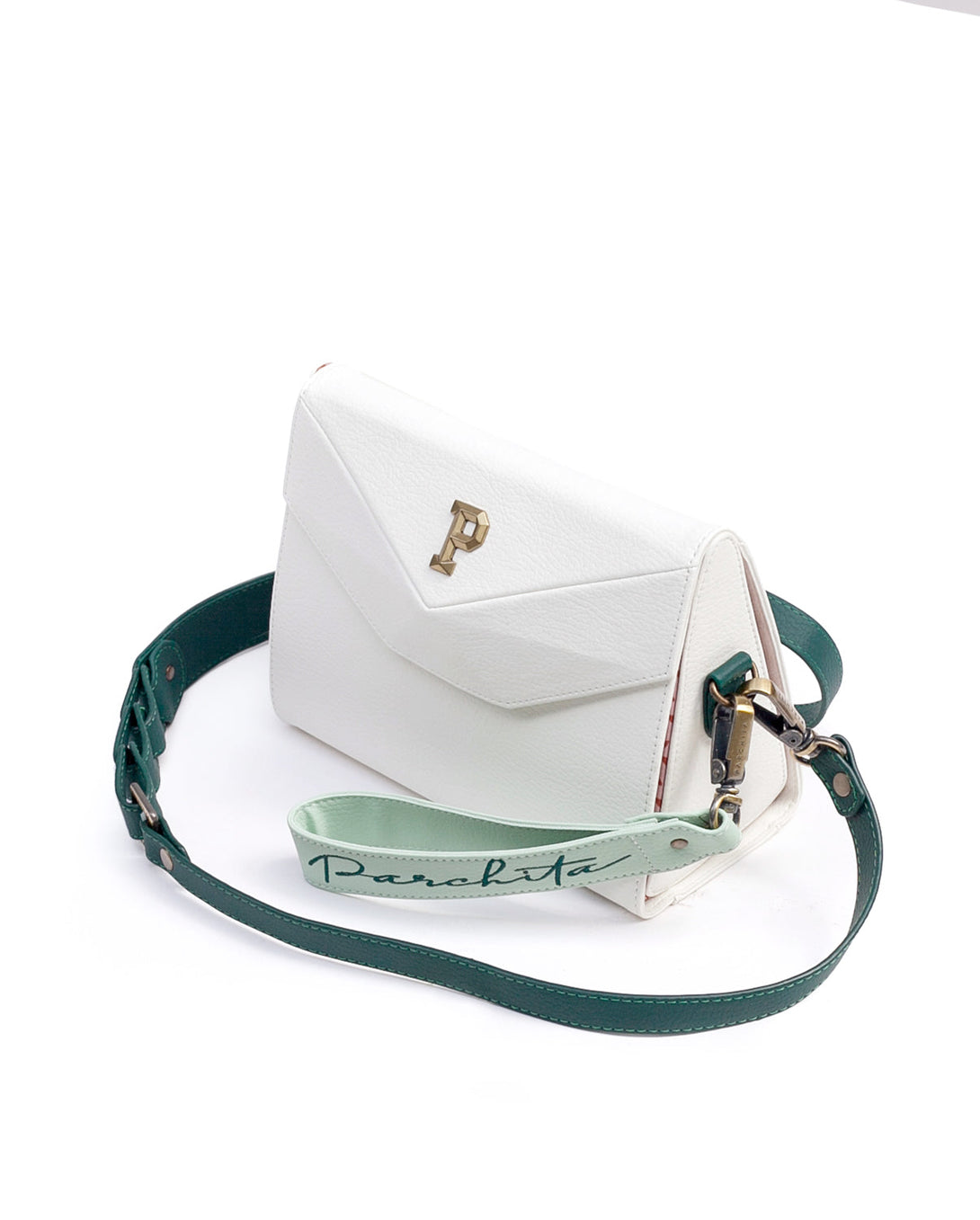 Cartera estructurada mediana para mujer en variedad de colores con accesorio extraíbles en PVC