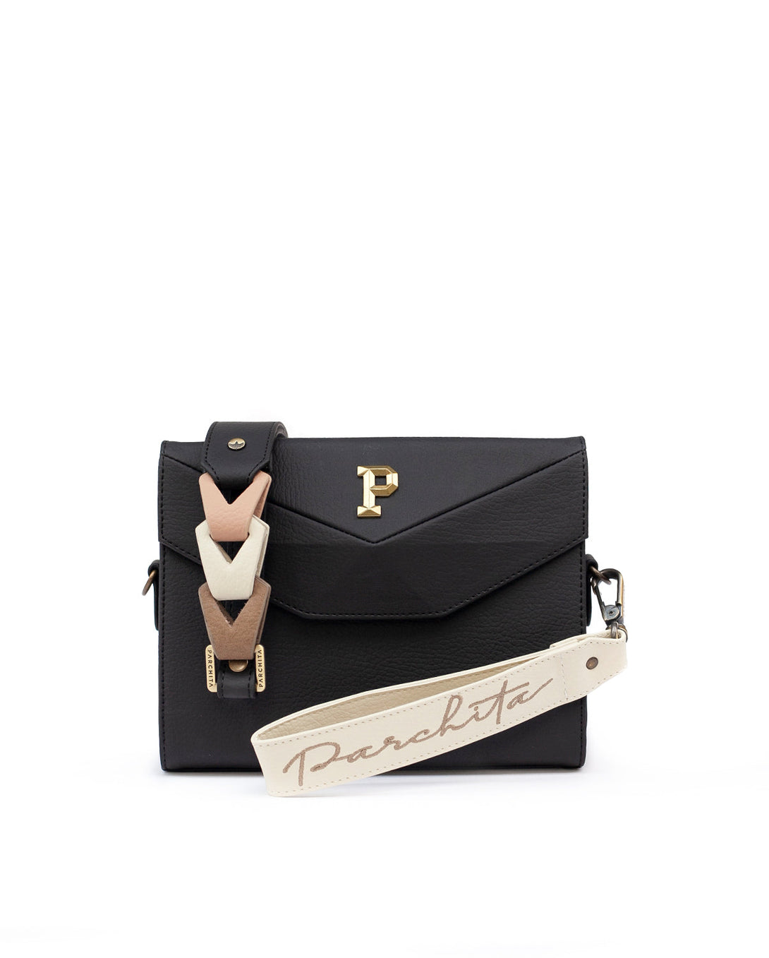 Cartera estructurada mediana para mujer en variedad de colores con accesorio extraíbles en PVC