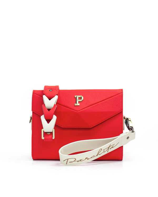 Cartera estructurada mediana para mujer en variedad de colores con accesorio extraíbles en PVC