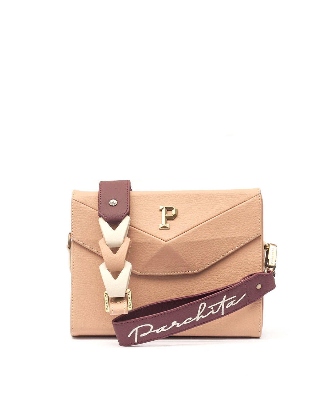 Cartera estructurada mediana para mujer en variedad de colores con accesorio extraíbles en PVC