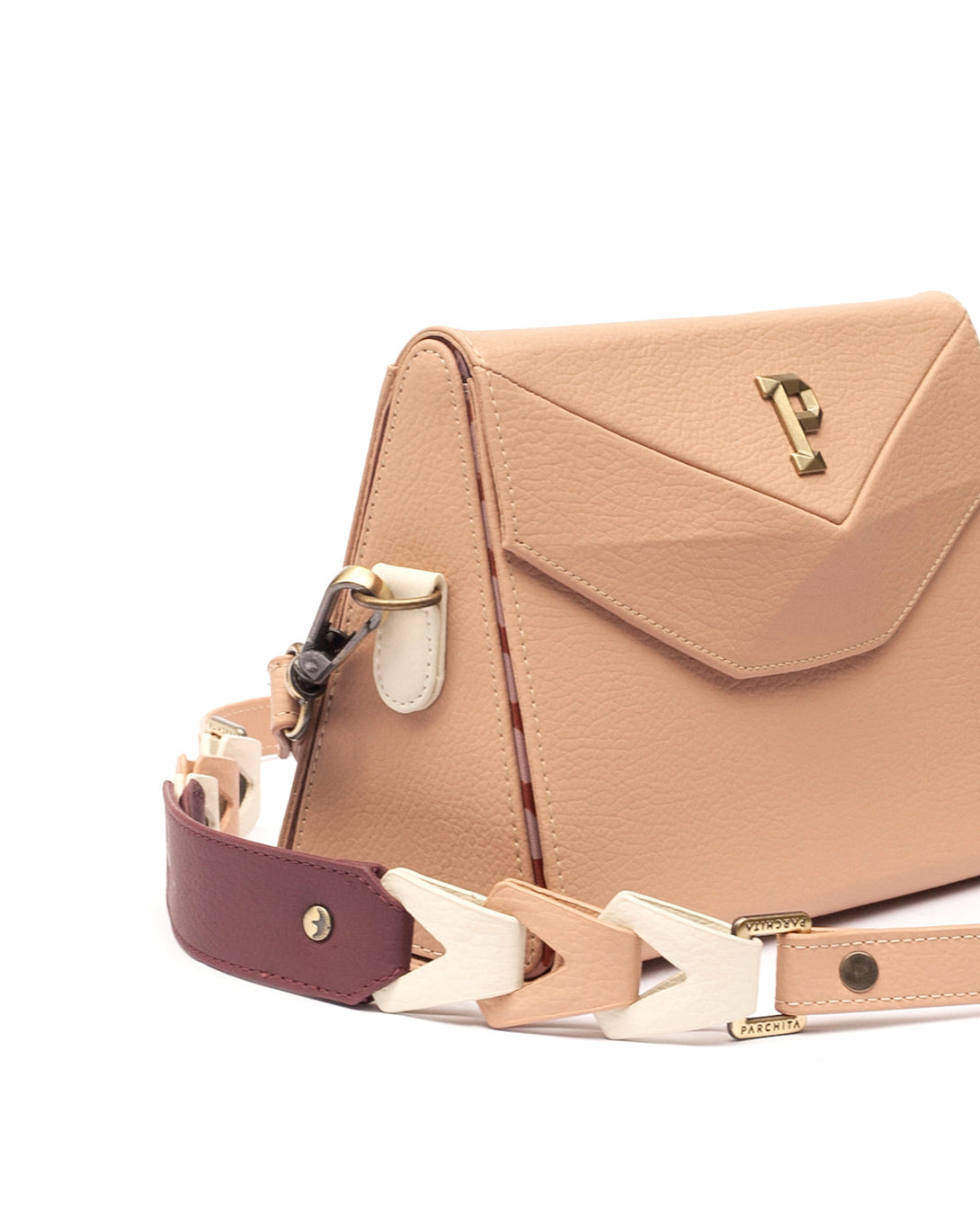 Cartera estructurada mediana para mujer en variedad de colores con accesorio extraíbles en PVC