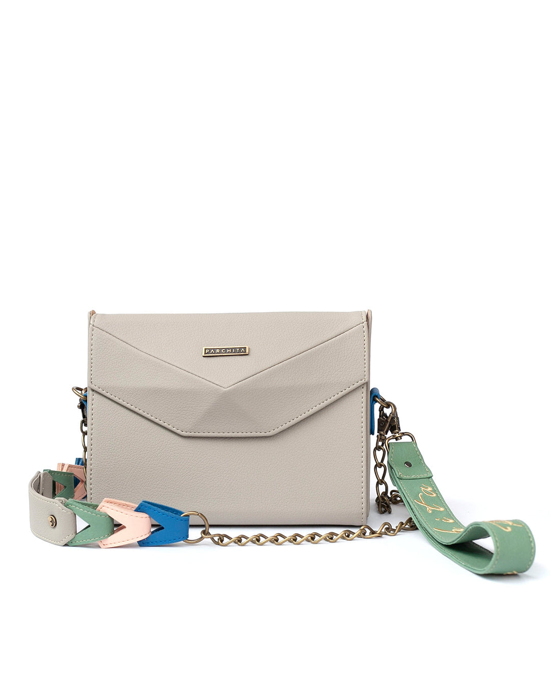 Cartera estructurada mediana para mujer en variedad de colores con accesorio extraíbles en PVC