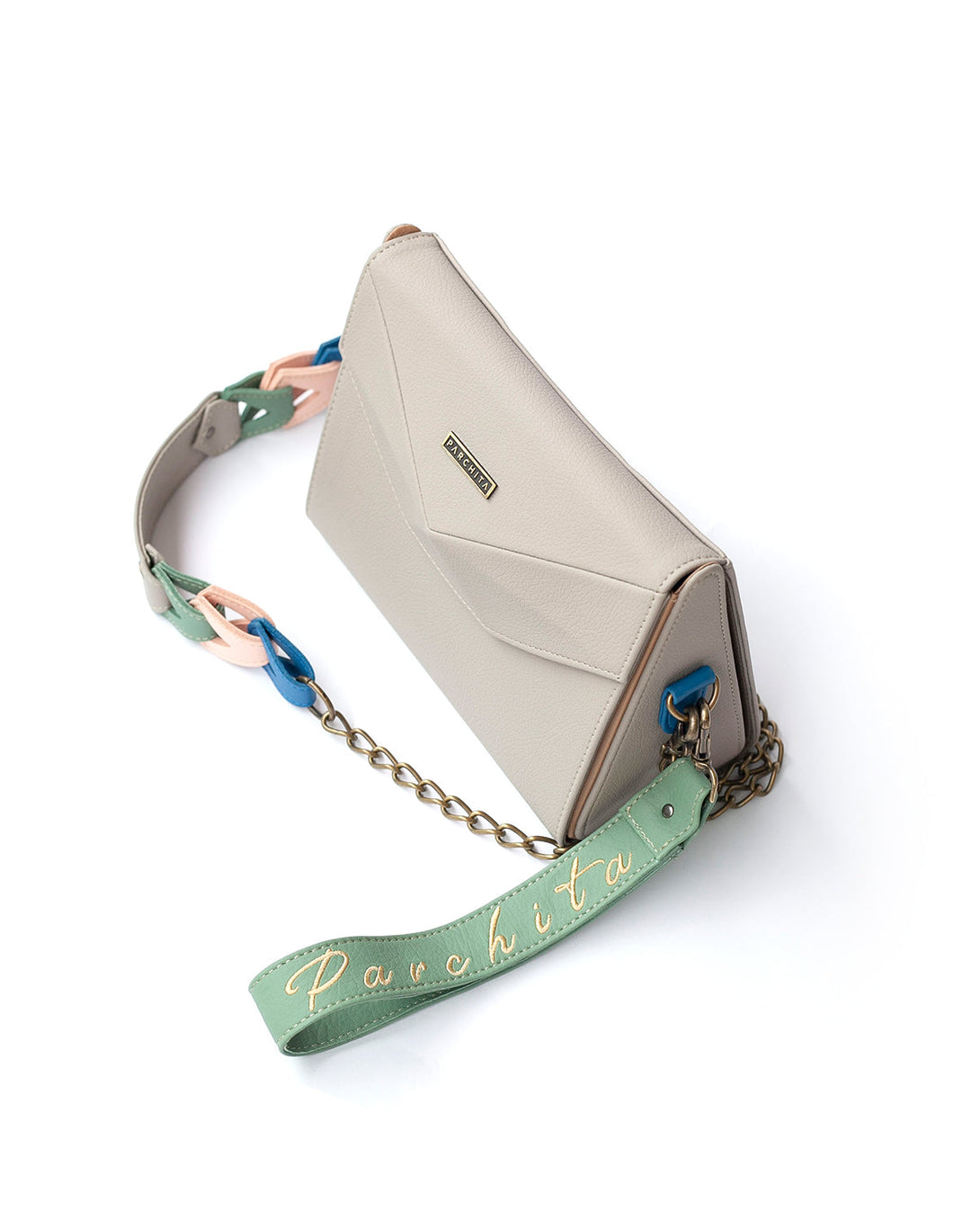 Cartera estructurada mediana para mujer en variedad de colores con accesorio extraíbles en PVC
